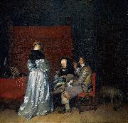 Three Figures conversing in an Interior, known as The Paternal Admonition, Gerard ter Borch the Younger